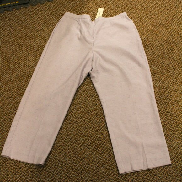 NWT Alfred Dunner Lavender Fields Proportioned Med Pull On Pant Womens 18W Lilac - Picture 1 of 4